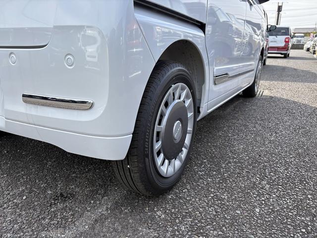 ムーヴキャンバス ストライプスＧターボ　届出済未使用車　衝突軽減ブレーキ　禁煙車　オートクルーズ　フルオートエアコン　オートライト　キーフリーシステム　スマートキー　シートＨ　Ｂカメラ　フルフラット　レーンキープ　ベンチシート（16枚目）