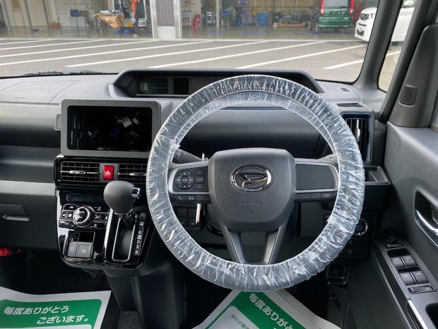 タント カスタムＸ　衝突軽減ブレーキ　リアコーナーセンサー　車線逸脱防止　アイドリングストップ機能　盗難警報装置　フルフラット　ＬＥＤ　キーレスエントリー　前席シートヒーター　オートＬＥＤ　スマキー　エアコン　パワステ（5枚目）