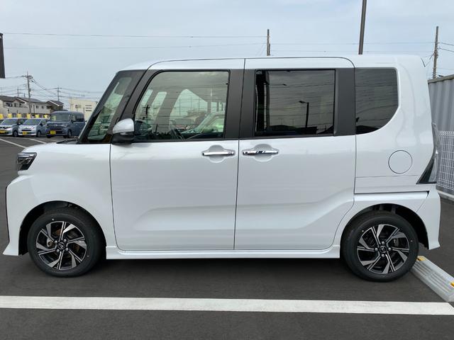 タント カスタムX 衝突軽減ブレーキ リアコーナーセンサー 車線逸脱防止 アイドリングストップ機能 盗難警報装置 フルフラット LED キーレスエントリー 前席シートヒーター オートLED スマキー エアコン パワステ(5枚目)