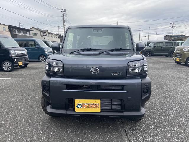 タフト Ｘ　届出済未使用車　衝突軽減ブレーキ　禁煙車　ハイビームアシスト　キーフリー　レーンキープ　ガラスルーフ　ＬＥＤヘッドライト　パワーウィンドウ　オートライト　スマートキ－　デュアルエアバッグ（6枚目）