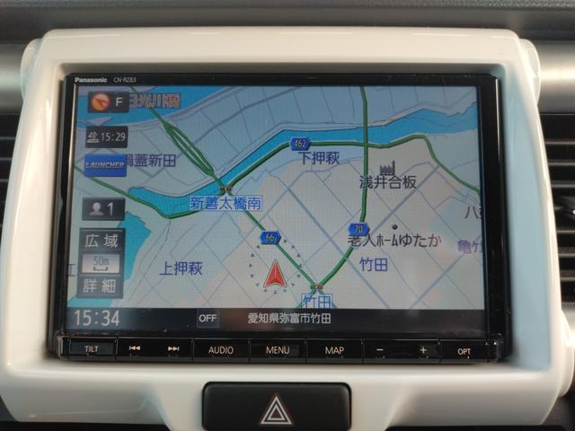 ハスラー Ｘ　１２ヶ月走行距離無制限保証　ツートンカラー　全方位カメラ　８インチナビ　ＥＴＣ　ドライブレコーダー　前席シートヒーター　プッシュスタート　　純正１５インチアルミホイール　フォグランプ　ステアリモコン（9枚目）