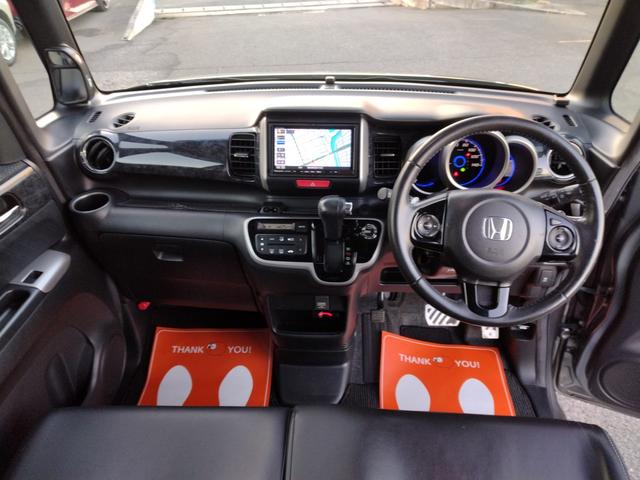 Ｎ－ＢＯＸカスタム Ｍｏｄｕｌｏ－Ｘ　Ｇ・ターボパッケージ　１２ヵ月走行無制限保証　社外１６インチアルミ、車高調整サス　バックカメラ　両側電動スライドドア　ナビ　ＴＶ　オートクルーズコントロール　　オートライト　ＨＩＤ　電動格納ミラー　ベンチシート（5枚目）