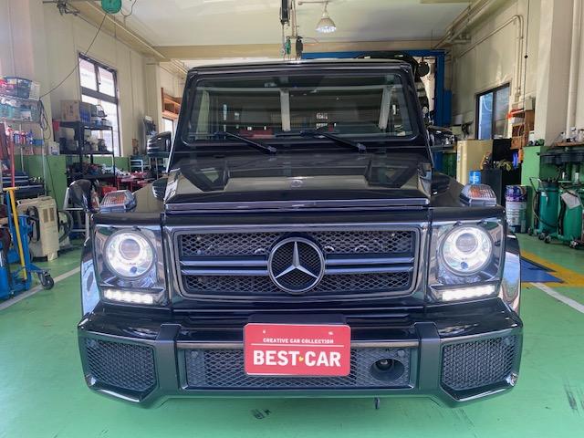 Ｇ６３　ＡＭＧ　デジーノエクスクルーシブインテリアＰＫＧ　サンルーフ　ＨＩＤライト　赤黒レザーシート　純正ナビ　ＴＶ　クルーズコントロール　ハーマンカードン　純正アルミ　ＥＴＣ　キーレス　整備保証付(3枚目)