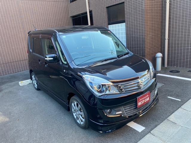 ソリオ ブラック＆ホワイト　社外ナビゲーション　地デジＴＶ　両側電動スライドドア　ＥＴＣ　ＨＩＤヘッドライト　スマートキー　シートヒーター　純正アルミホイール　純正エアロ　専用シート　ＡＢＳ　エアバック　整備保証付（6枚目）