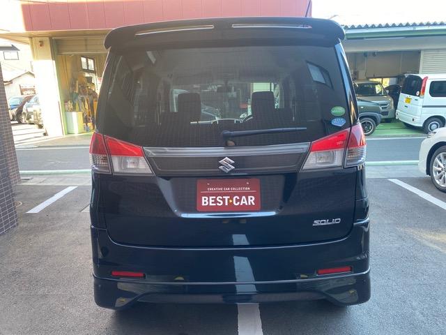 ソリオ ブラック＆ホワイト　社外ナビゲーション　地デジＴＶ　両側電動スライドドア　ＥＴＣ　ＨＩＤヘッドライト　スマートキー　シートヒーター　純正アルミホイール　純正エアロ　専用シート　ＡＢＳ　エアバック　整備保証付（10枚目）