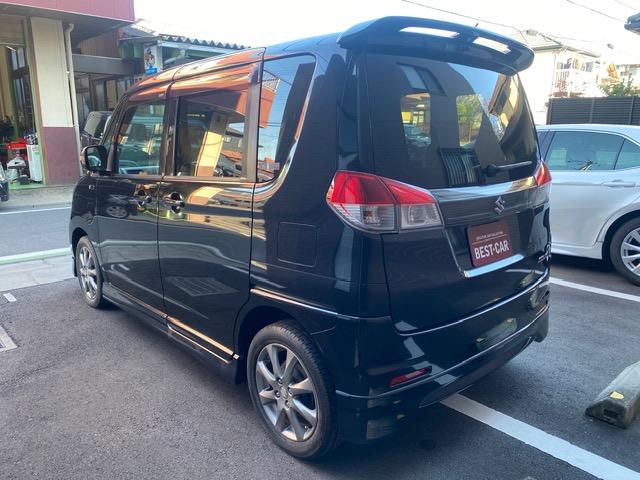 ソリオ ブラック＆ホワイト　社外ナビゲーション　地デジＴＶ　両側電動スライドドア　ＥＴＣ　ＨＩＤヘッドライト　スマートキー　シートヒーター　純正アルミホイール　純正エアロ　専用シート　ＡＢＳ　エアバック　整備保証付（11枚目）