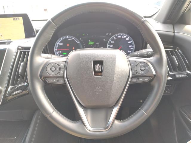 クラウンハイブリッド S Cパッケージ 12ヶ月距離無制限保証 サンルーフ フルセグTV ETC2.0 DVD再生 Bluetoothオーディオ ツインモニター USB入力 パワーシート ドライブレコーダー クルーズコントロール(19枚目)