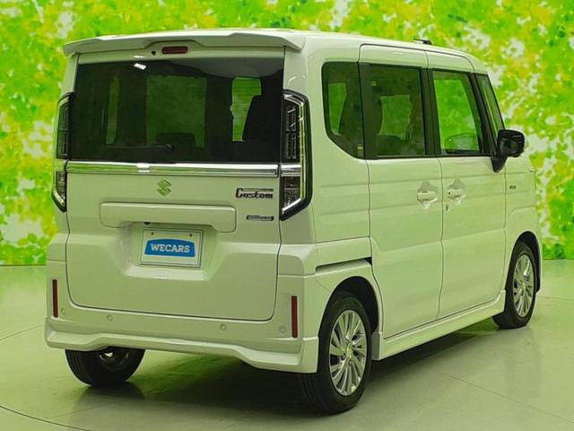 スペーシアカスタム ハイブリッドGS 新品タイヤ/保証書/純正 9インチ ナビ/セーフティサポート(スズキ)/電動スライドドア/シートヒーター/全方位モニター/車線逸脱防止支援システム/ヘッドランプ LED/EBD付ABS 全周囲カメラ(3枚目)