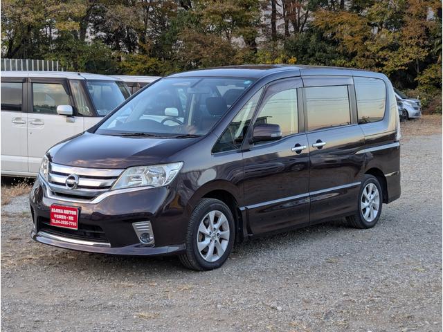 セレナ ハイウェイスター　Ｖセレクション　禁煙車　２０２４年製タイヤ　バックカメラ　ＢＬＵＥＴＯＯＴＨ　フルセグテレビ　後席モニター　ナビ　プッシュスタートスマートキー　両側パワースライドドア　ＨＩＤ　ＥＴＣ　クルーズコントロール（2枚目）