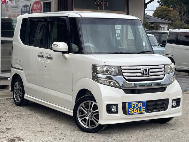 N-BOXカスタム G・Lパッケージ パワースライドドア 社外ナビTV Bluetooth USBケーブル ETC オート付HIDライト 純正14AW I-STOP 横滑り防止 オートエアコン ドアバイザー フォグランプ(42枚目)