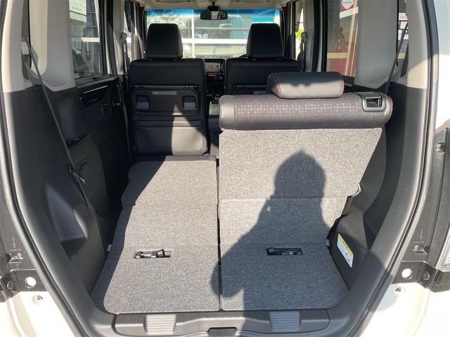 N-BOXカスタム 2トーンカラースタイル G・ターボLパッケージ 衝突軽減ブレーキ 両側パワースライド バックカメラ 純正ナビ フルセグTV オートクルーズ LEDフォグ ダウンサス 純正15AW パドルシフト 革巻きステアリング カーテン・サイドエアバック(35枚目)