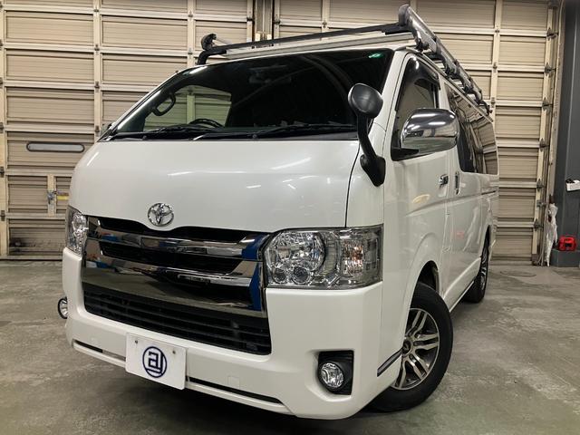 ハイエースバン スーパーGL ダークプライムII ルーフキャリア 7型ナビ スマートキー フルセグ バックカメラ 社外15インチAW ETC LEDヘッドライト ハーフレザーシート プッシュスタート トヨタセーフティセンス(8枚目)