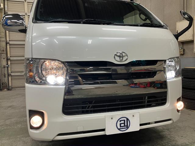 ハイエースバン スーパーGL ダークプライムII ルーフキャリア 7型ナビ スマートキー フルセグ バックカメラ 社外15インチAW ETC LEDヘッドライト ハーフレザーシート プッシュスタート トヨタセーフティセンス(9枚目)