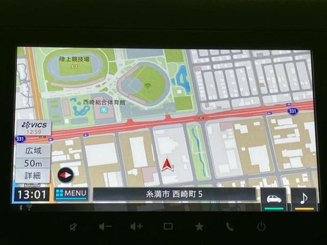 スペーシア ハイブリッドＸ　純正　９インチ　メモリーナビ／セーフティサポート（スズキ）／両側電動スライドドア／シートヒーター　前席／全方位モニター／車線逸脱防止支援システム／ドライブレコーダー　前後／ヘッドランプ　ＬＥＤ　禁煙車（10枚目）