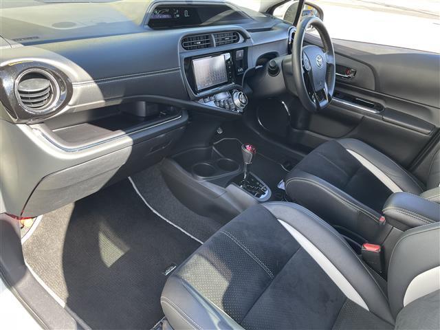 アクア Ｇ　Ｇ’ｓ　禁煙車　ライムホワイトパール　専用フロントバンパー　専用ＬＥＤライト　専用シート　専用１７インチアルミ（26枚目）