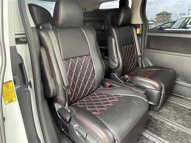 ヴェルファイア 2.4Z 禁煙車 F/S/Rアドミレーションエアロ 20インチアルミ アルパインフリップダウンモニター 9インチナビ TV BTオーディオ DVD CDバックカメラ ETC シートカバー装着(36枚目)