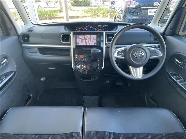 タント カスタムX トップエディションSAII 禁煙車/純正ナビ/バックカメラ/フルセグ/ETC/両側パワースライドドア/Bluetooth/DVD再生/スマートキー/スペアキー/ハーフレザーシート/衝突軽減ブレーキ/LEDヘッドライト(4枚目)