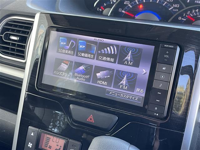 タント カスタムX トップエディションSAII 禁煙車/純正ナビ/バックカメラ/フルセグ/ETC/両側パワースライドドア/Bluetooth/DVD再生/スマートキー/スペアキー/ハーフレザーシート/衝突軽減ブレーキ/LEDヘッドライト(8枚目)