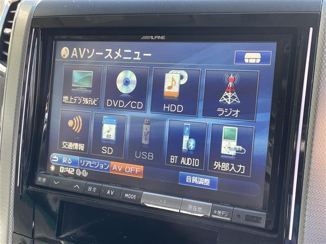 アルファード 240S Cパッケージ 禁煙車/8インチナビ/バックカメラ/フルセグ/Bluetooth/DVD/ビルトインETC/パワーシート/クルーズコントロール/プッシュスタート/スマートキー/フリップダウンモニター(7枚目)