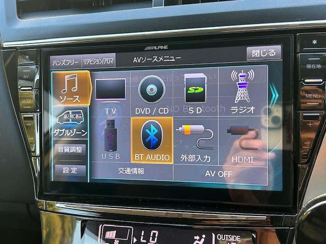 プリウスアルファ S Lセレクション Alpineナビ バックカメラ フルセグテレビ LEDヘッドライト スマートキー プッシュスタート ステアリングスイッチ オートライト フロアマット ドアバイザー TRDエアロパーツ(4枚目)