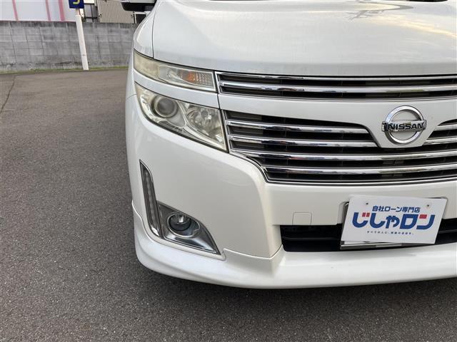 エルグランド 250ハイウェイスター 社外ナビ 社外フリップダウンモニター 両側パワスラ 半革シート 革巻きステアリング オートライト ウィンカーミラー 木目調パネルETC(8枚目)