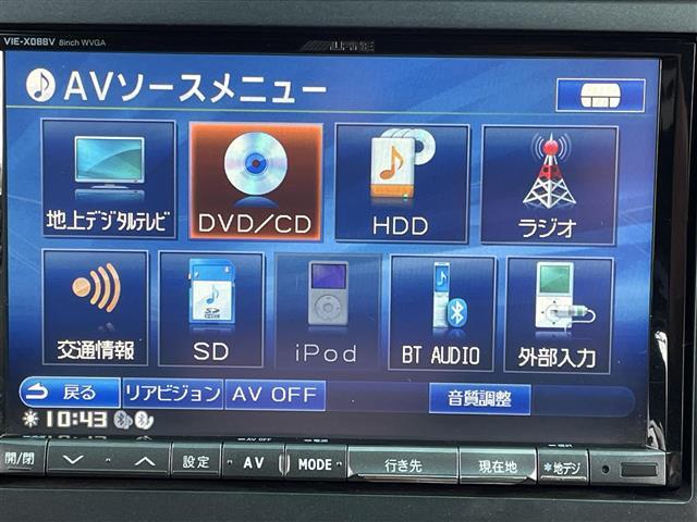 ヴェルファイア ２．４Ｚ　社外ＨＤＤナビ　フルセグＴＶ　Ｂｌｕｅｔｏｏｔｈ接続　ＣＤ　ＤＶＤ　サンルーフ　両側パワースライドドア　フリップダウンモニター　バックカメラ　ＥＴＣ　ＨＩＤヘッドライト　オートライト　社外ＡＷ（18枚目）