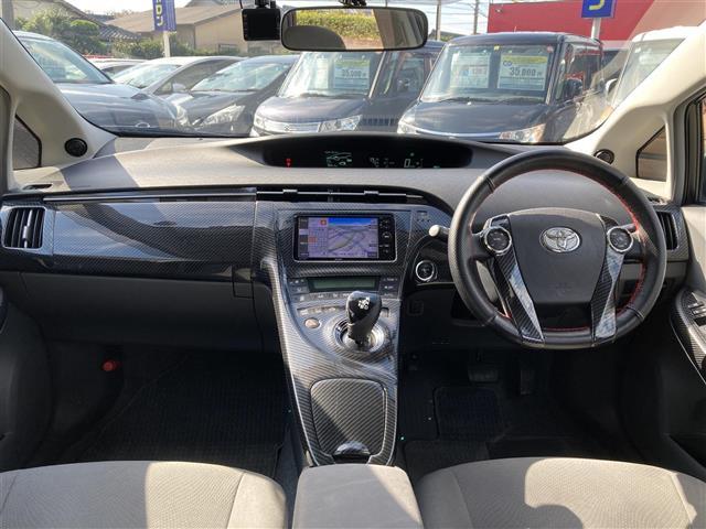 プリウス Sツーリングセレクション 社外SDナビ ワンセグTV CD ETC 純正アルミホイール HIDヘッドライト オートライト プッシュスタート&スマートキー(42枚目)