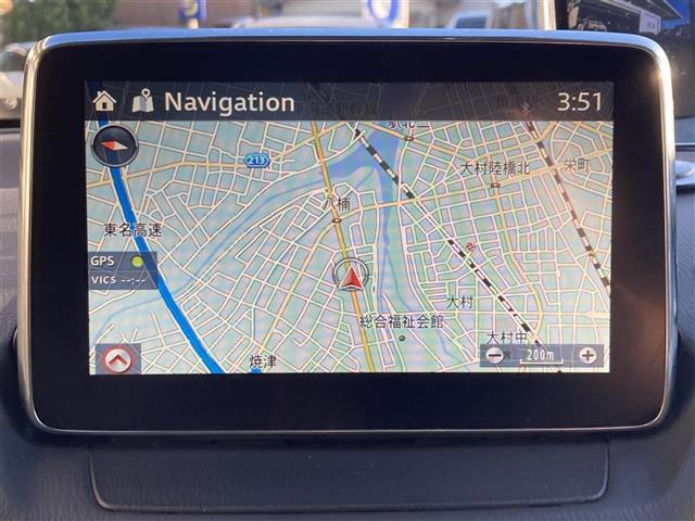 CX-3 XD ツーリング 純正SDナビ フルセグTV Bluetooth接続 CD DVD 衝突軽減B レーダークルーズ レーンキープアシスト ブラインドスポットモニター バックカメラ コーナーセンサー ETC レザーシート(3枚目)