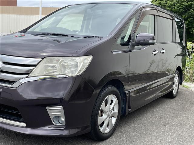 セレナ ハイウェイスター 純正ナビ フルセグTV フリップダウンモニター 両パワスラ サンシェード 革巻ステ ドアバイザー ETC(4枚目)