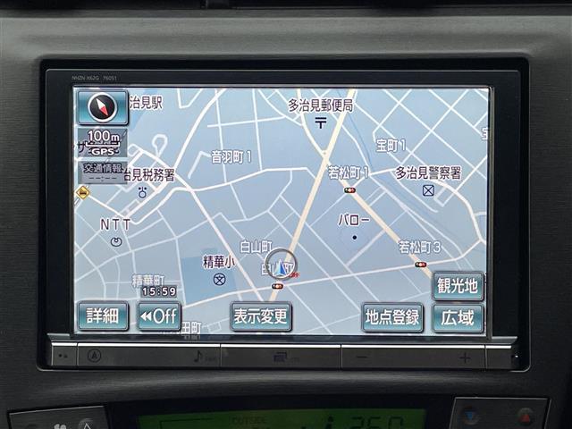 プリウス Sツーリングセレクション 純正8型ナビ フルセグTV Bluetooth DVD バックカメラ 17インチAW ヘッドライトウォッシャー ビルトインETC リア5面フィルム施工済み(6枚目)