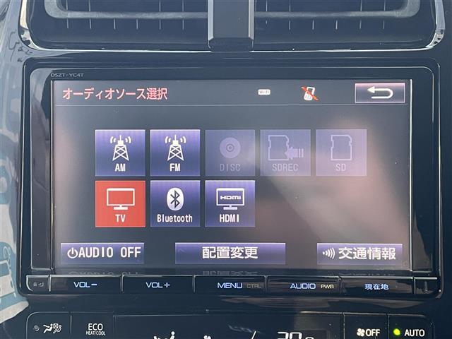 プリウス Sセーフティプラス エアロパーツ 17インチAW 9インチナビ フルセグTV DVD HDMI Bluetooth ヘッドアップディスプレイ レーダークルーズ 車線逸脱抑制(8枚目)