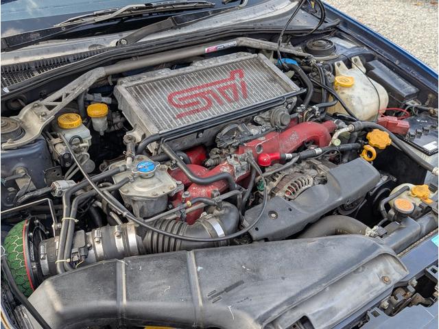 インプレッサ WRX STi アプライドモデルE/タイミングベルト交換済み/RECAROバケットシート/ナルディステアリング/ステアリング脱着ボス/HKSエアクリーナー/マッドガード/ETC(33枚目)
