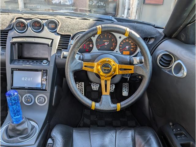 フェアレディZ バージョンST フジツボマフラー/純正6MT/ディープコーンステアリング/トランクスポイラー/アイライン/レザーシート/ヒーター付きパワーシート/HID/(33枚目)