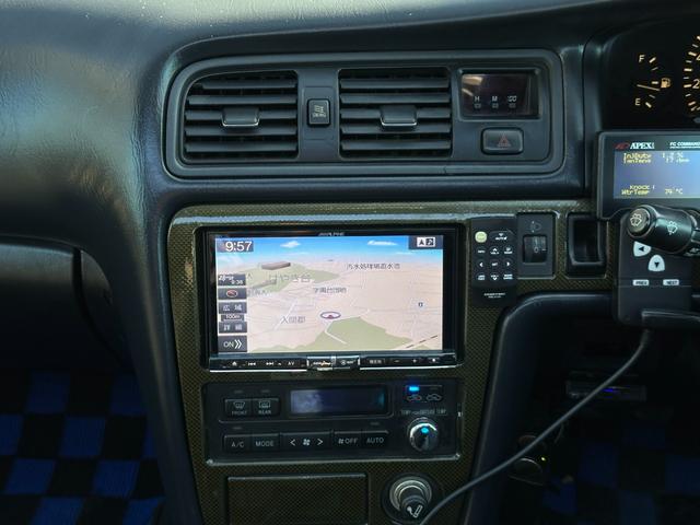 マークII ツアラーＶ　ブラックオールペン／純正５速ＭＴ／ハイフロータービン／Ｋ＆Ｎエアクリ／ＢＬＩＴＺラジエター／前置インタークーラ／ＡＰＥＸｉＦＣコマンダー・ブーストコントロールバルブ／車高調／ＲＡＹＳアルミ／外マフラー（44枚目）