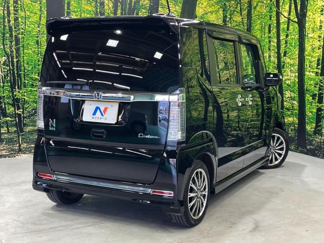 N-BOXカスタム G・ターボLパッケージ 両側電動ドア 純正SDナビ バックカメラ ETC クルコン 禁煙車 ハーフレザーシート ドラレコ スマートキー HIDヘッド 純正15インチアルミ(17枚目)