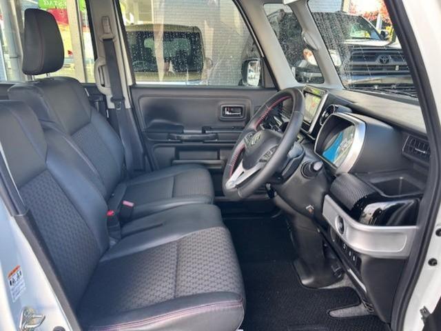 スペーシアカスタム 4WDハイブリッドXSターボ 新品タイヤ/保証書/社外 SDナビ/セーフティサポート(スズキ)/両側電動スライドドア/シートヒーター 前席/全方位モニター用カメラ/車線逸脱防止支援システム/シート ハーフレザー 全周囲カメラ(5枚目)