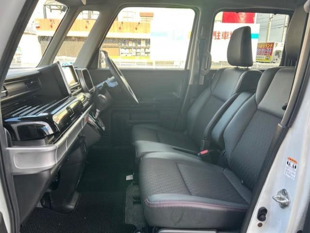 スペーシアカスタム 4WDハイブリッドXSターボ 新品タイヤ/保証書/社外 SDナビ/セーフティサポート(スズキ)/両側電動スライドドア/シートヒーター 前席/全方位モニター用カメラ/車線逸脱防止支援システム/シート ハーフレザー 全周囲カメラ(6枚目)