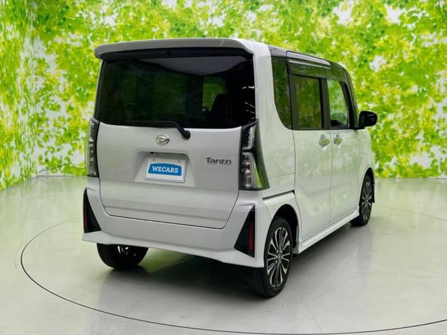 タント ４ＷＤカスタムＲＳ　新品タイヤ／保証書／純正　ＳＤナビ／衝突安全装置／両側電動スライドドア／シートヒーター／パノラマモニター／車線逸脱防止支援システム／シート　ハーフレザー／ヘッドランプ　ＬＥＤ　衝突被害軽減システム（3枚目）