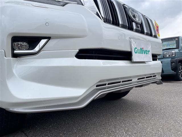 ランドクルーザープラド TX Lパッケージ 4WD 純正メーカーナビ フルセグTV パノラマモニター LEDヘッドライト ETC2.0 オプションアルミ 純正エアロ 黒革シート シートヒーター&クーラー ガナドールマフラー ドラレコ 保証書(33枚目)