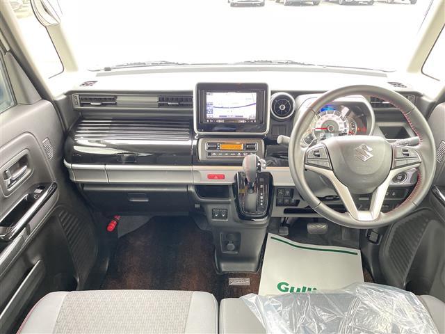スペーシアカスタム ハイブリッドＸＳターボ　４ＷＤ　ターボ　社外メモリーナビ　フルセグＴＶ　バックカメラ　ＬＥＤヘッドライト　ＥＴＣ　シートヒーター　両側パワースライド　スマートキー　クルコン　レーダーブレーキ　純正アルミ　ハーフレザーシート（2枚目）