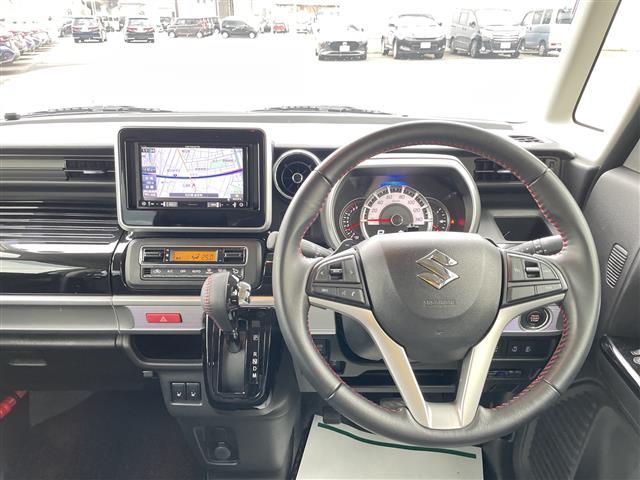 スペーシアカスタム ハイブリッドＸＳターボ　４ＷＤ　ターボ　社外メモリーナビ　フルセグＴＶ　バックカメラ　ＬＥＤヘッドライト　ＥＴＣ　シートヒーター　両側パワースライド　スマートキー　クルコン　レーダーブレーキ　純正アルミ　ハーフレザーシート（30枚目）