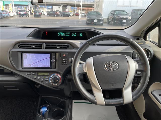 アクア G 純正ナビ フルセグTV ETC ドラレコ スマートキー プッシュスタート 電動ミラー 社外アルミホイール 社外アルミ&スタッドレス積み込み(23枚目)