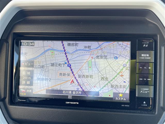 ハスラー ハイブリッドＧターボ　社外メモリーナビ　ワンセグＴＶ　ＥＴＣ　ドライブレコーダー　社外アルミホイール　純正ホイール＆夏タイヤ積み込み　レーダークルーズ　コーナーセンサー　衝突軽減ブレーキ　シートヒーター　プッシュスタート（6枚目）