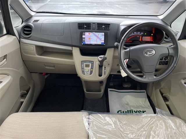 ムーヴ Ｘ　ＳＡ　社外メモリーナビ　フルセグＴＶ　スマートキー　プッシュスタート　電動ミラー　ベンチシート　純正アルミホイール　オートエアコン　オートライト（2枚目）