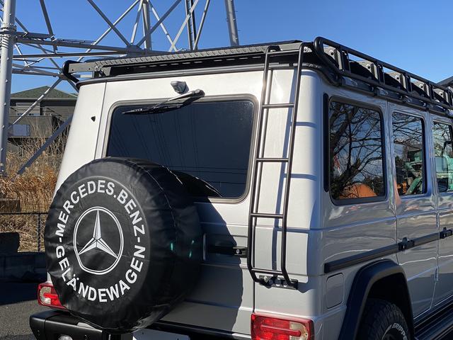 Ｇクラス Ｇ３５０　ブルーテック　ラグジュアリーＰＫＧ　当社オリジナル　プロフェッショナル仕様　リフトＵＰ　ルーフラック／リヤラダー　クラシックグリル／スチールＦバンパー　ヘッドライトガード　黒革　サンルーフ　ナビＴＶ　ブラックＡＷ（40枚目）