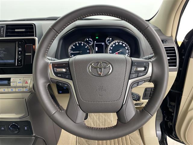 ランドクルーザープラド TX Lパッケージ レザーシート(ベージュ) パワーシート シートヒーター ベンチレーション ルーフレール 社外ナビ フルセグTV BT バックカメラ レーダークルーズコントロール ビルトインETC 横滑り防止(10枚目)