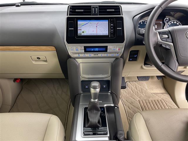 ランドクルーザープラド TX Lパッケージ レザーシート(ベージュ) パワーシート シートヒーター ベンチレーション ルーフレール 社外ナビ フルセグTV BT バックカメラ レーダークルーズコントロール ビルトインETC 横滑り防止(13枚目)