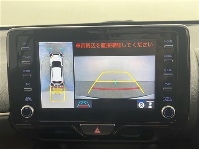 ヤリスクロス ハイブリッドＺ　４ＷＤ　ワンオーナー　純正ナビ　全方位カメラ　バックカメラ　ハーフレザーシート　衝突軽減装置　横滑り防止装置　レーンキープアシスト　レーダークルーズコントロール　コーナーセンサー　ブラインドアシスト（4枚目）