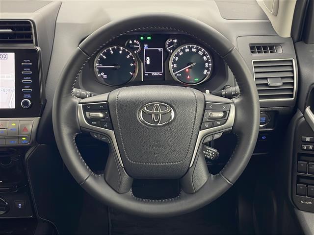 ランドクルーザープラド TX Lパッケージ・ブラックエディション ワンオーナー 純正メーカーOPナビ ETC レザーシート LEDヘッドライト 運転席パワーシート 前後ドライブレコーダー 衝突被害軽減システム フルセグTV バックカメラ 横滑り防止装置(10枚目)