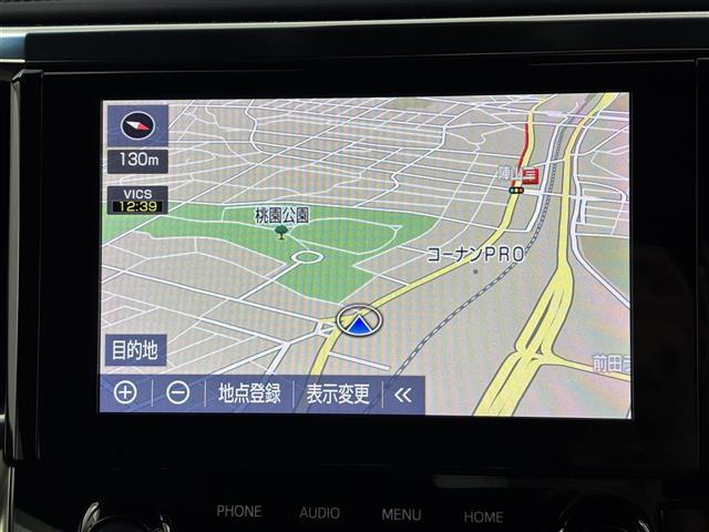 アルファード 2.5S タイプゴールド モデリスタエアロ 純正9型ナビ バックカメラ ETC トヨタセーフティセンス レーダークルーズコントロール アクセル踏み間違い防止 両側電動スライドドア ハーフレザー パワーバックドア 3眼LED(3枚目)